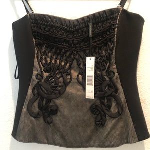 NWOT Elie Tahari black Carolina Bustier, XS